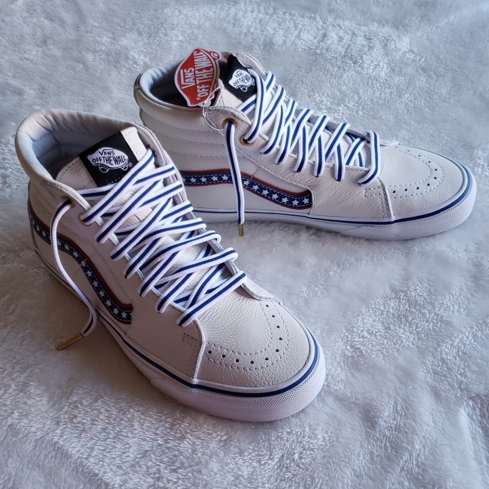 Vans Patriotic Colors High Tops Unisex Shoes nwt